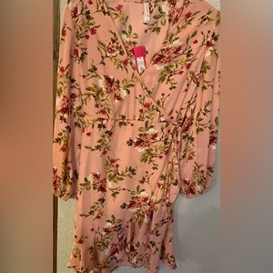Xhiliration Long Sleeve Floral Print Dress- Size XS